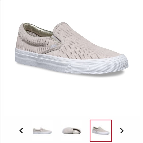 Vans Shoes - EUC VANS perforated beige suede slip-on sneaker